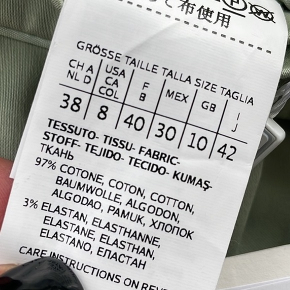 NWT $595 Max Mara Luana pants in size 8 color is called pastel green super light - Picture 9 of 13